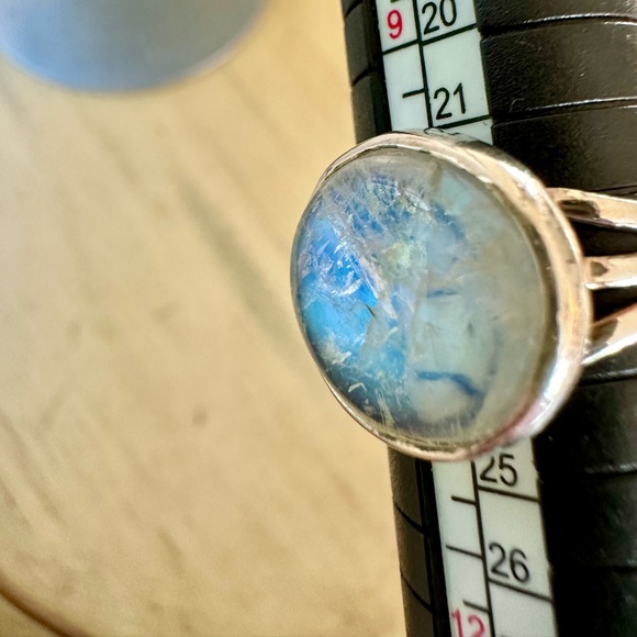 Silver Moonstone Ring & Purple Statement Earrings - Picture 5 of 17